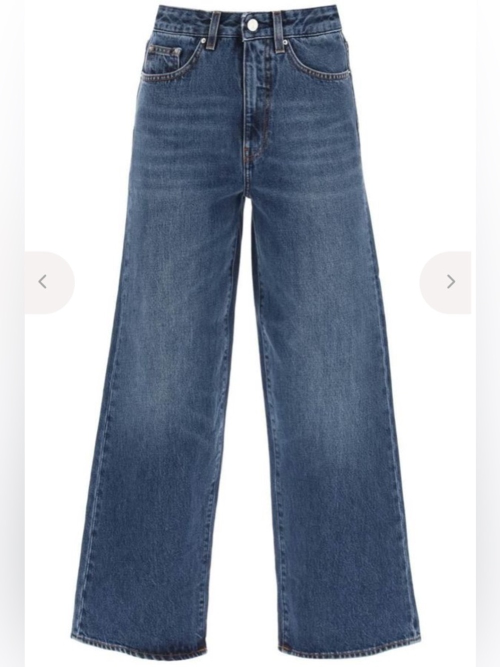 Toteme Flare Fit Denim Jeans Washed Blue 405 – Organic Cotton – High Waist